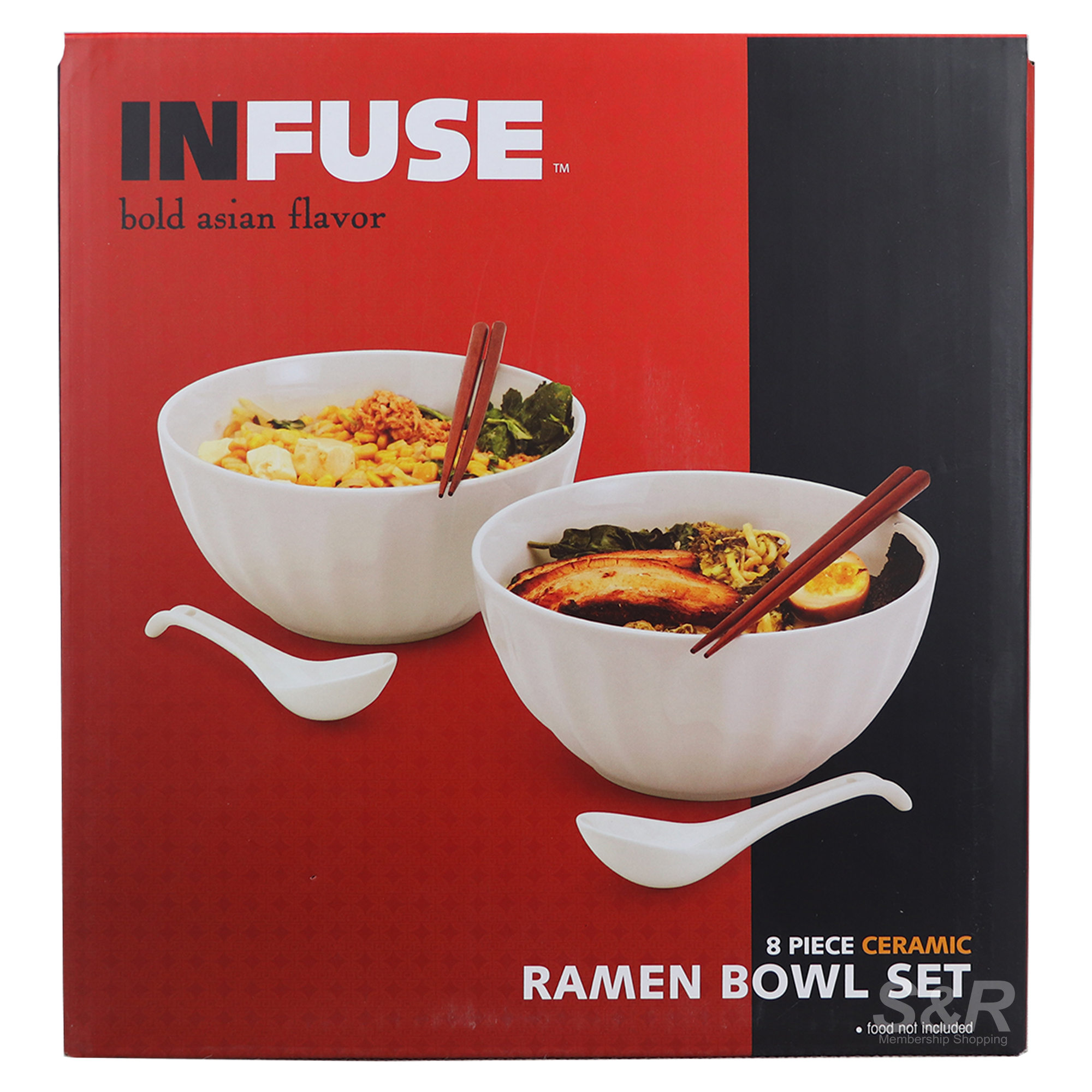 Infuse Ceramic Ramen Bowl 8pc set Infuse Ceramic Ramen Bowl 8pc set
